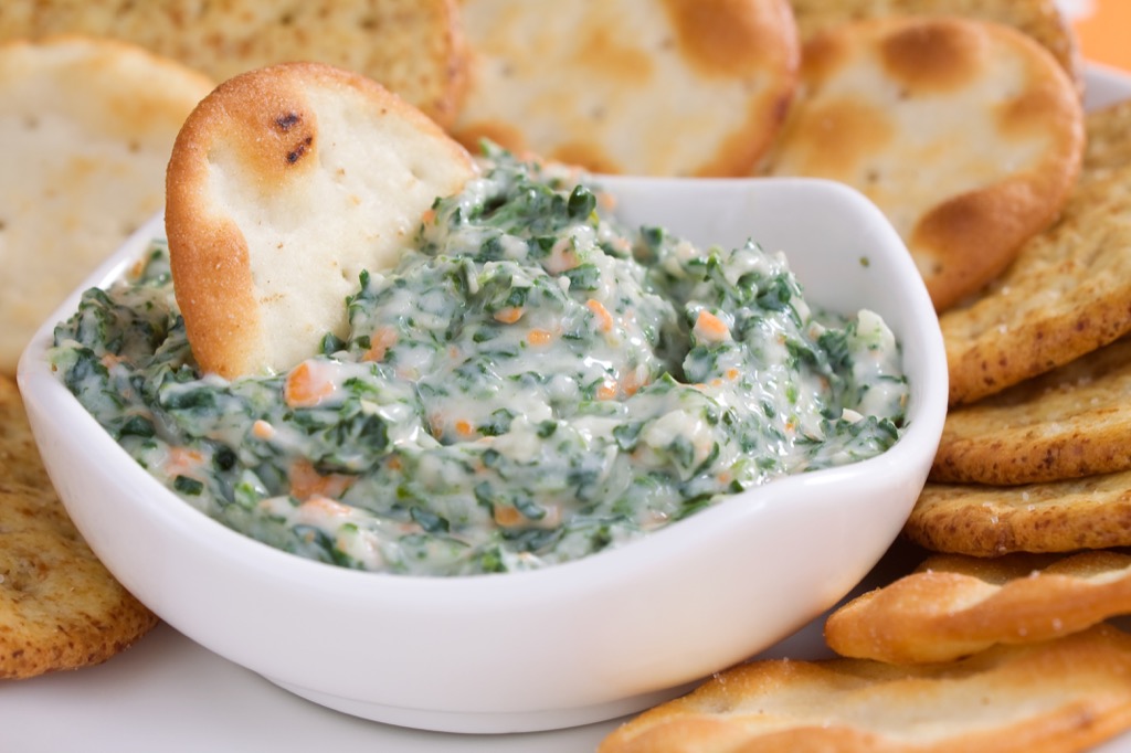 spinach dip unhealthiest holiday finger foods