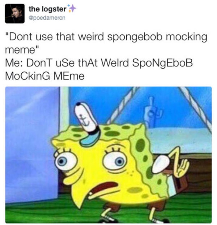spongebob mocking meme