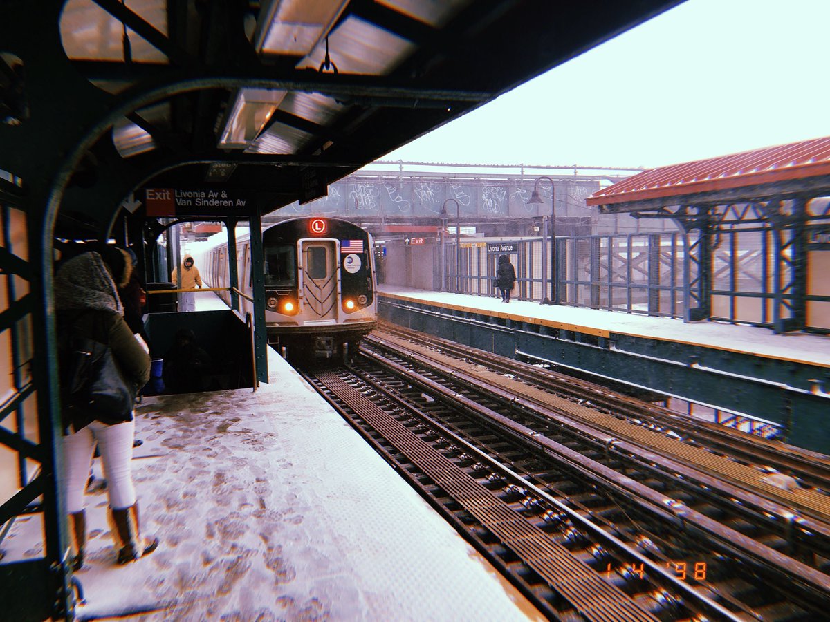 nyc platform in snow