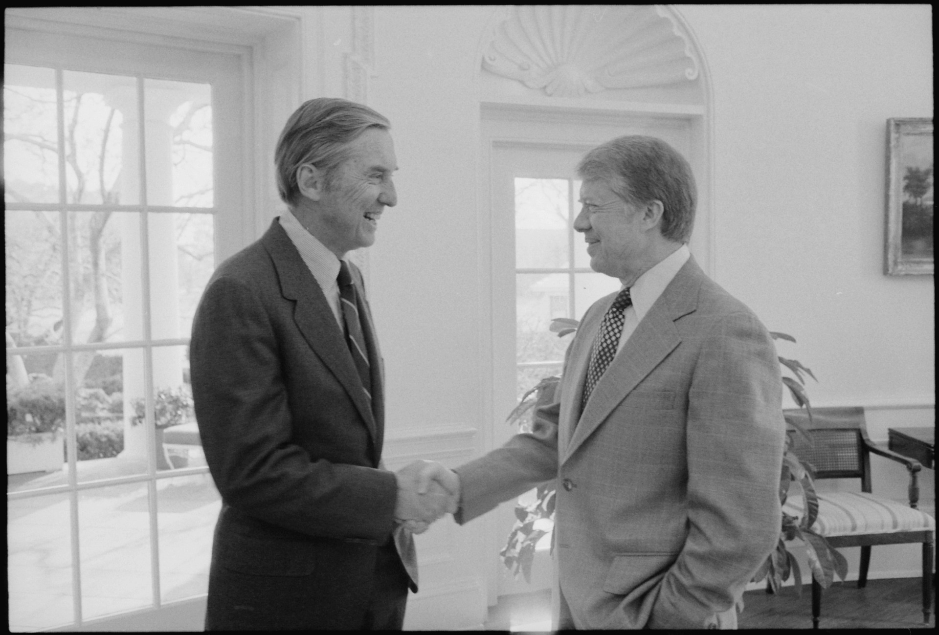 Former Senator Lloyd Bentsen with Jimmy Carter