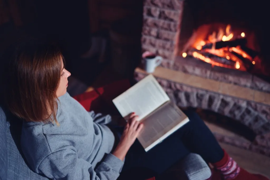 Reading by the fire