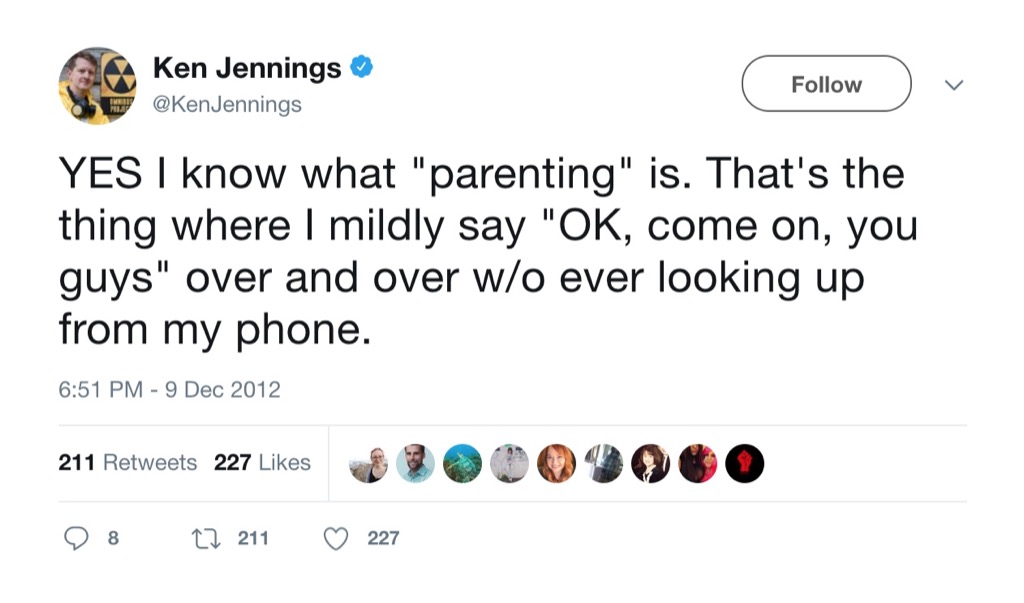 Ken Jennings Funniest Parenting Tweets