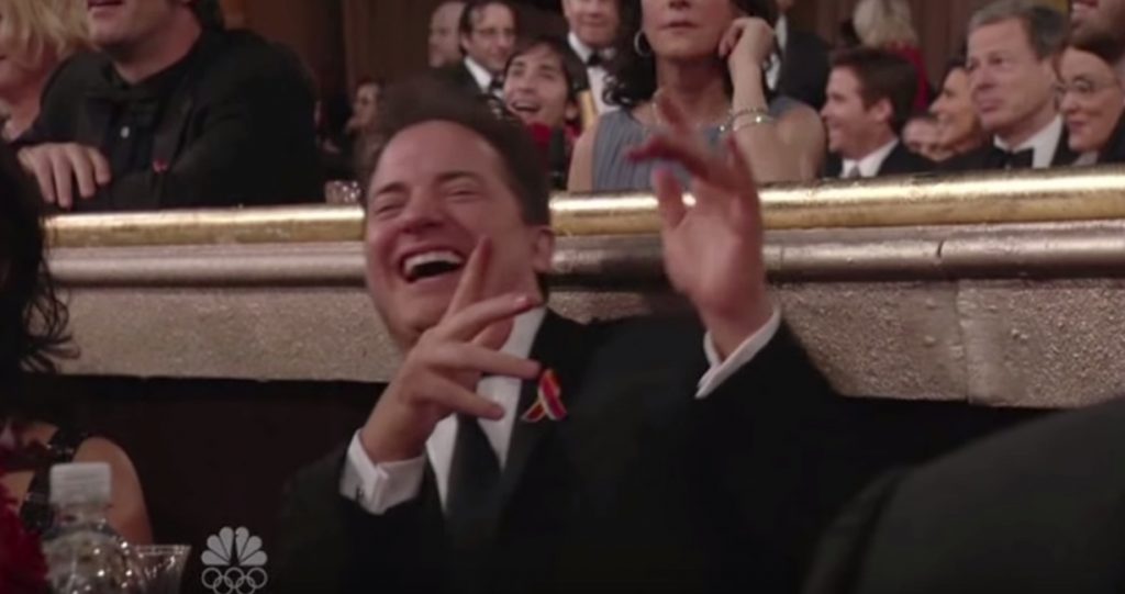 Brendan Fraser Spazz Clap celebrity awards
