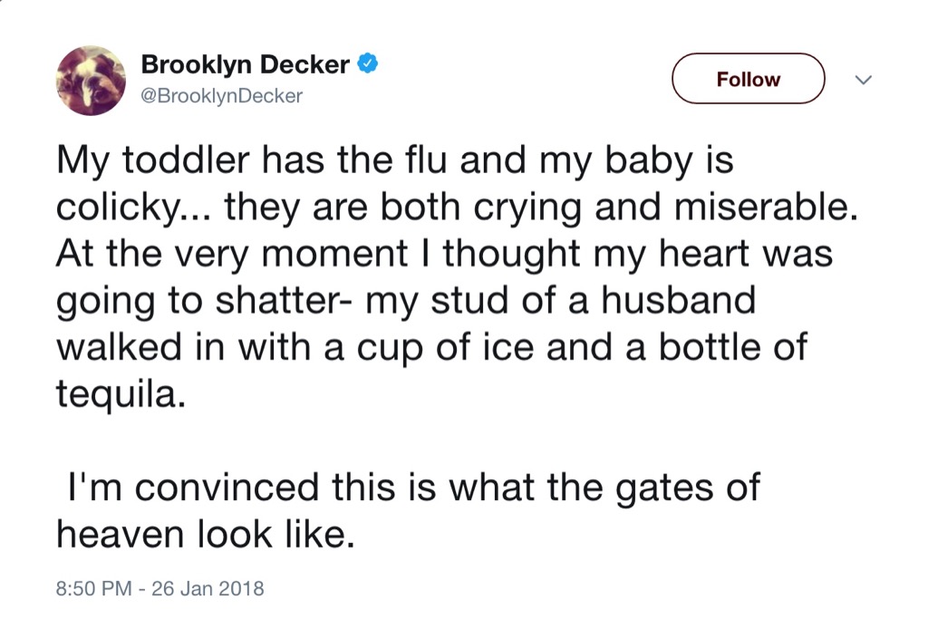 Brooklyn Decker funny tweet