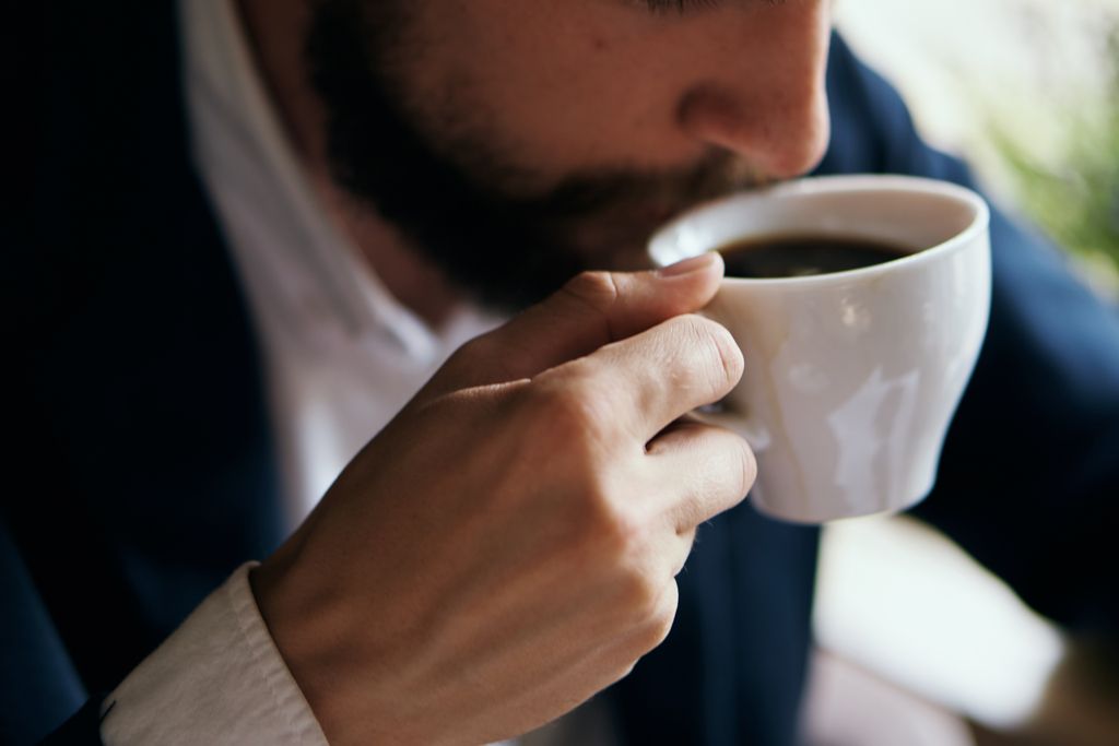 Businessman Drinking Coffee