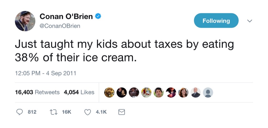 Conan O'Brien funny tweet