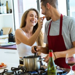 Couple Cooking Together Romance