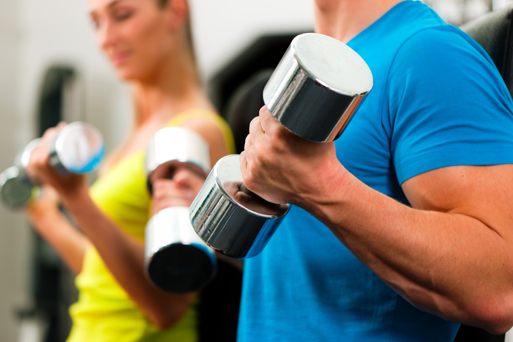 Couple Lifting Weights Lower Blood Pressure