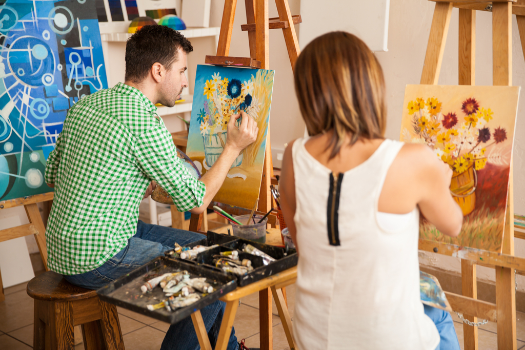 Couple Painting Together