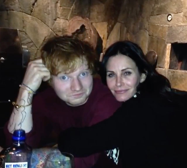 Ed Sheeran Courteney Cox Fascinating Celebrity Friendships