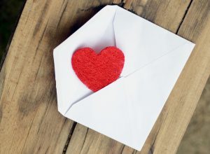 Envelope with a Heart, long distance relationships quotes