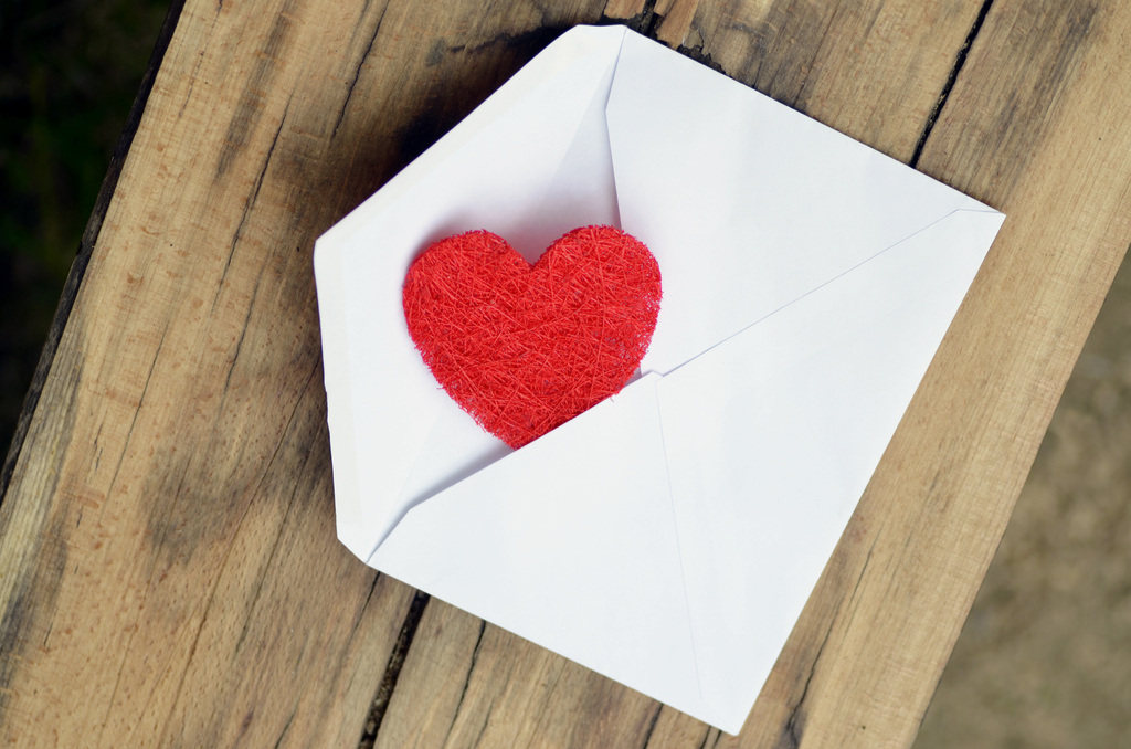 Envelope with a Heart Valentine's Day