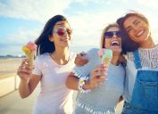 Friends Eating Ice Cream Anti-Aging