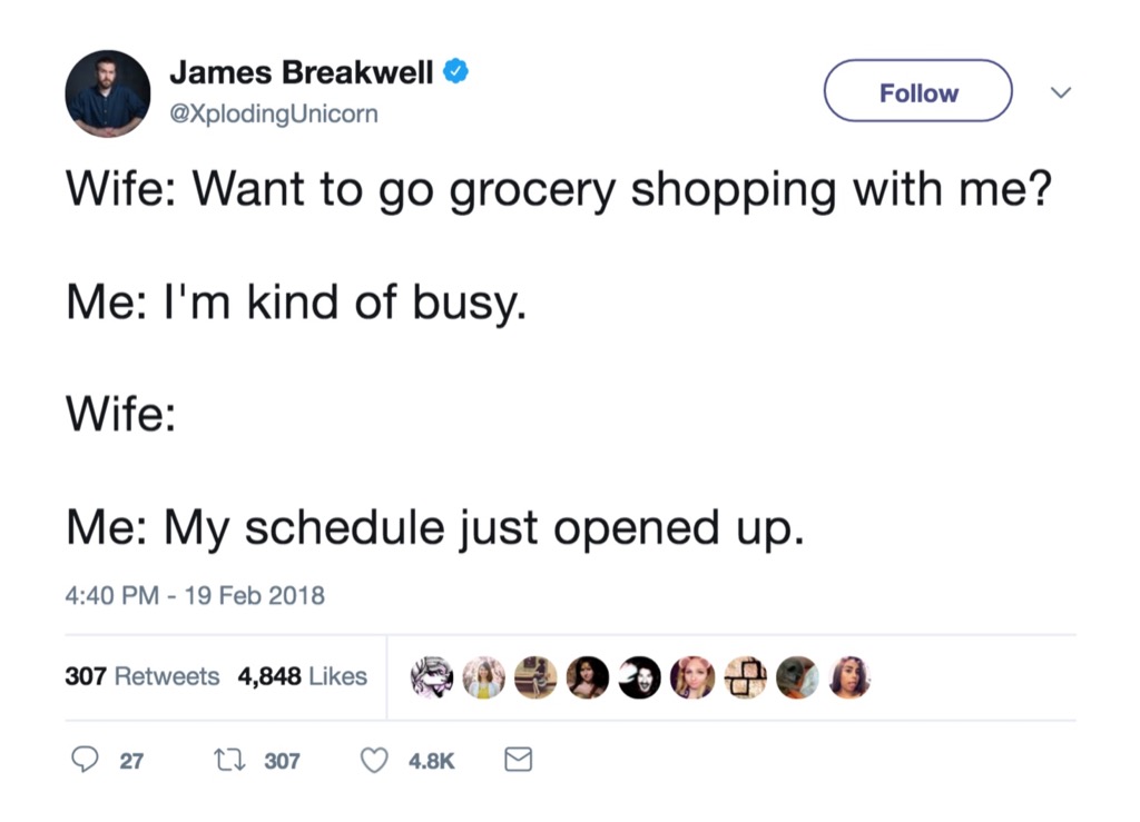 James Breakwell funniest celebrity marriage tweets