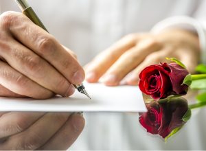 Man Writing Love Note Romance