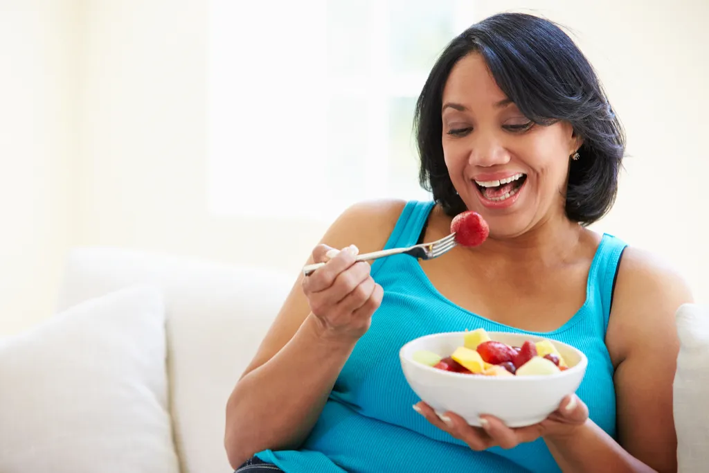 Older Woman Eating Fruit Weight Loss Secrets