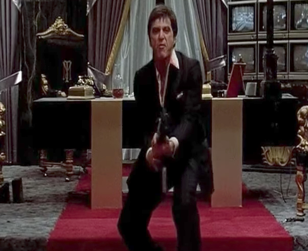 Scarface Say Hello to my Little Friend Jokes in Non-Comedy Movies