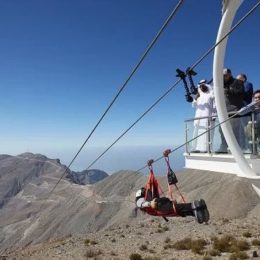 World's longest zipline opens in UAE.