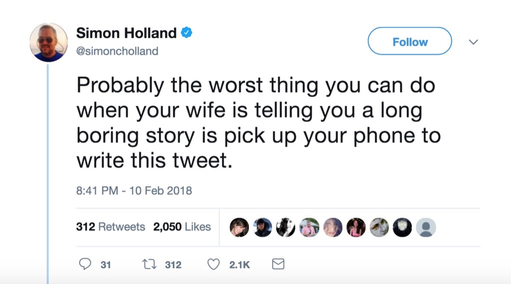 Simon Holland funniest celebrity marriage tweets