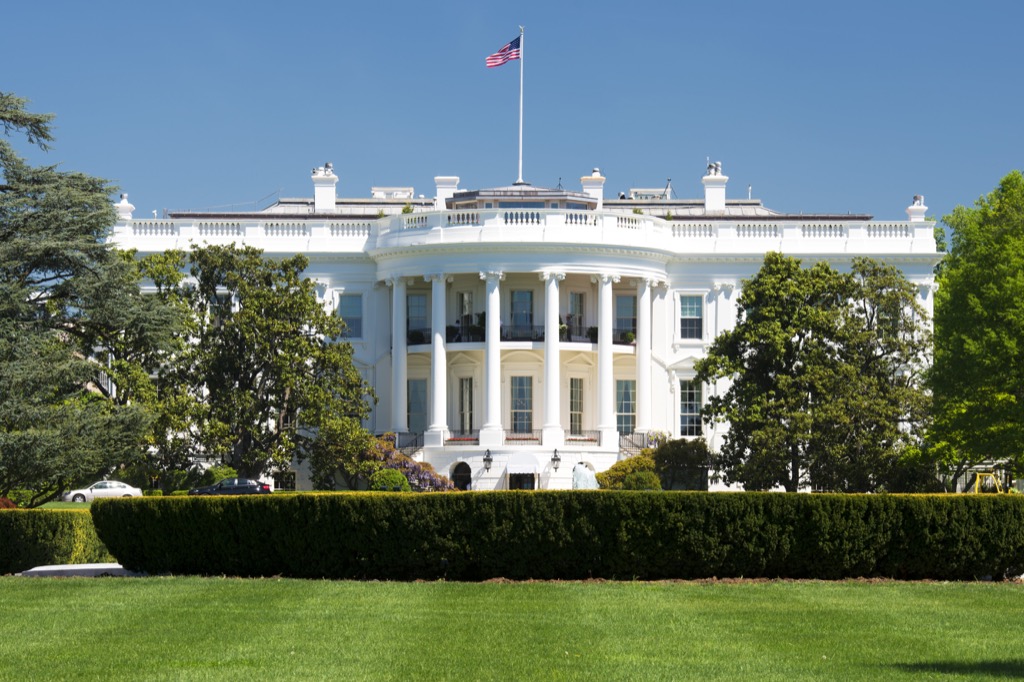 the white house on a crystal clear day, american history questions