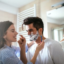 Woman Shaving Partner Romance