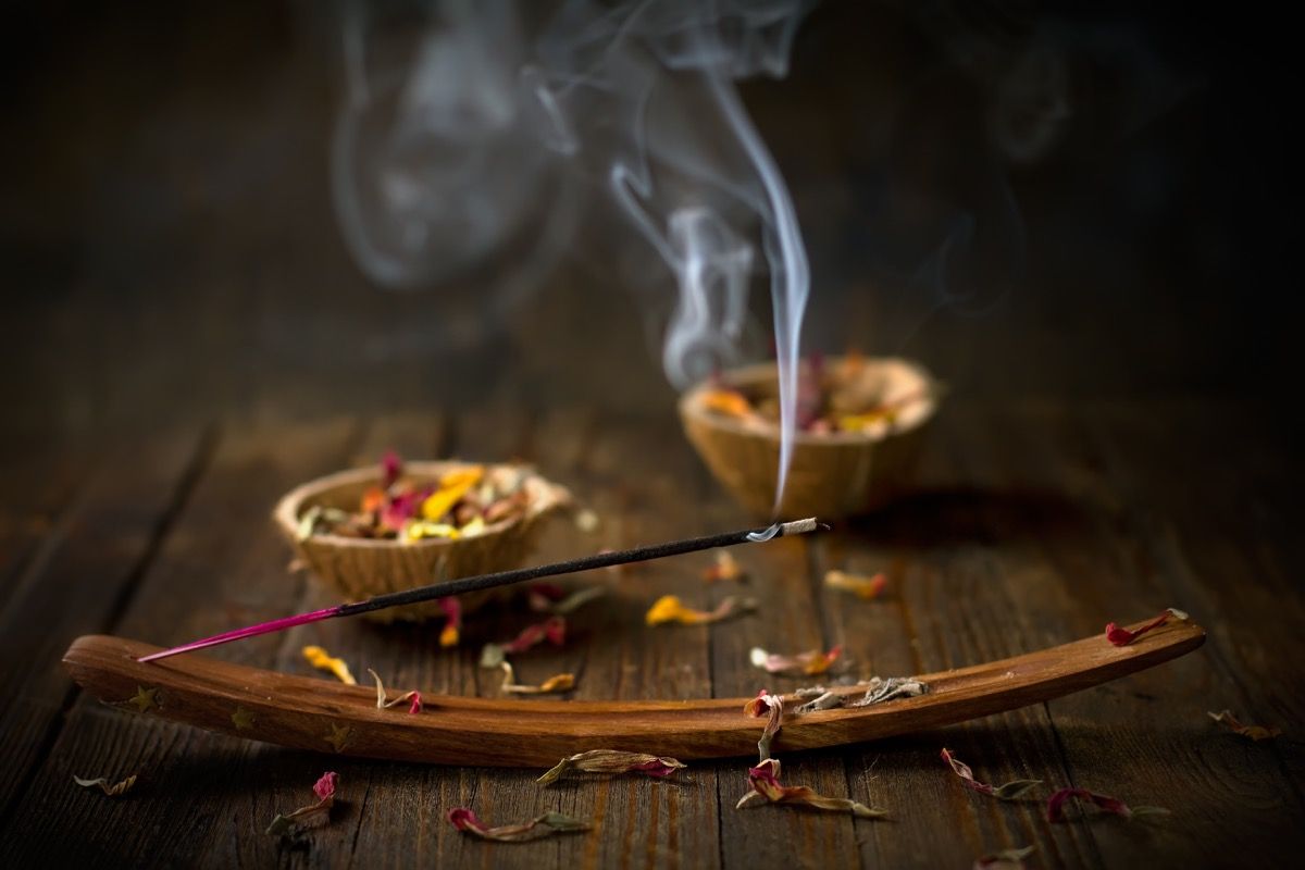 burning incense