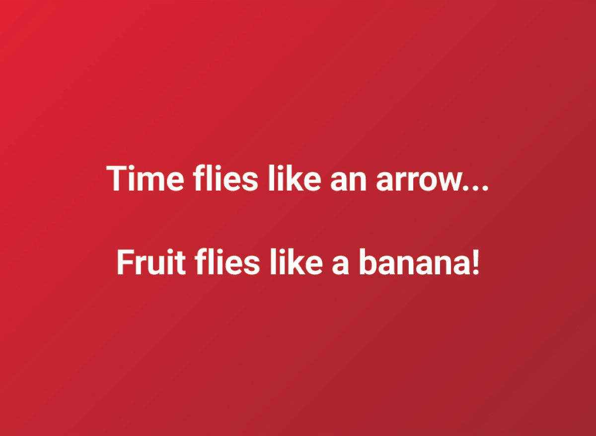 a funny pun about fruit flies and bananas