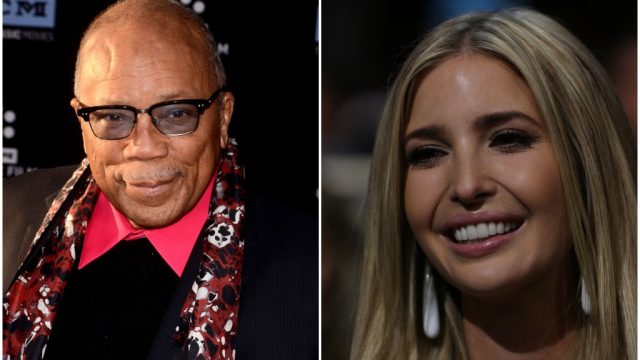 side by side photo of ivanka trump and quincy jones
