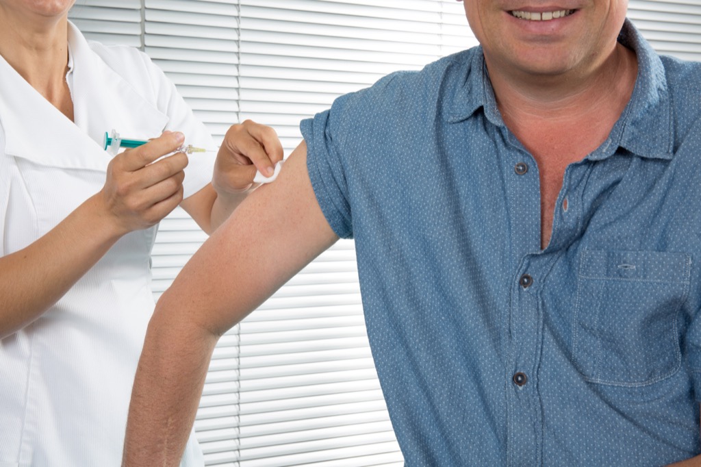 Man Getting Vaccine Bedroom Moves