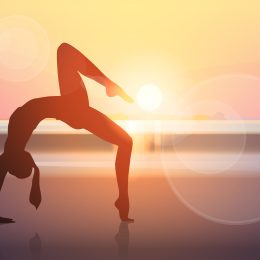 yoga on beach