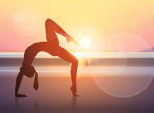 yoga on beach