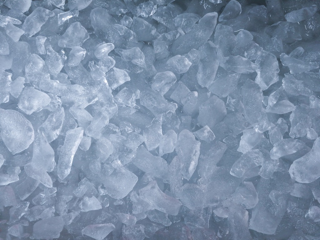 tons of ice cubes