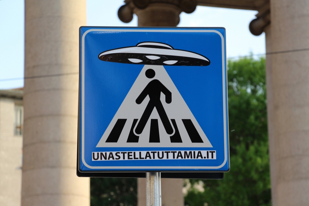 Alien abduction Road Warning Signs