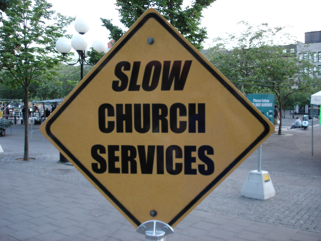 Slow Church Services Road Warning Signs