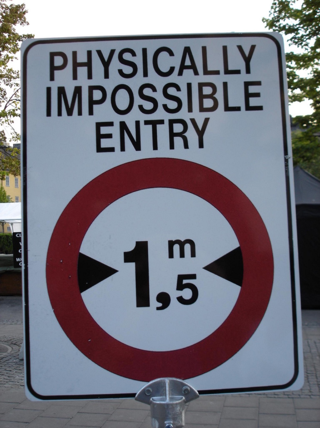 physically impossible entry Road Warning Signs