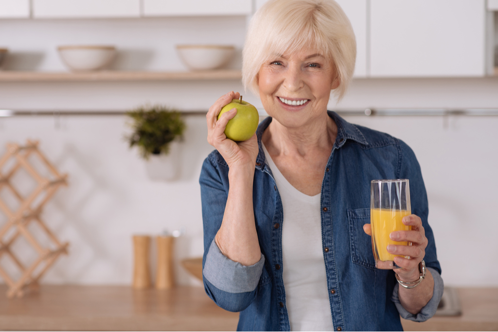 Older Woman with Orange Juice Yo Mama Jokes