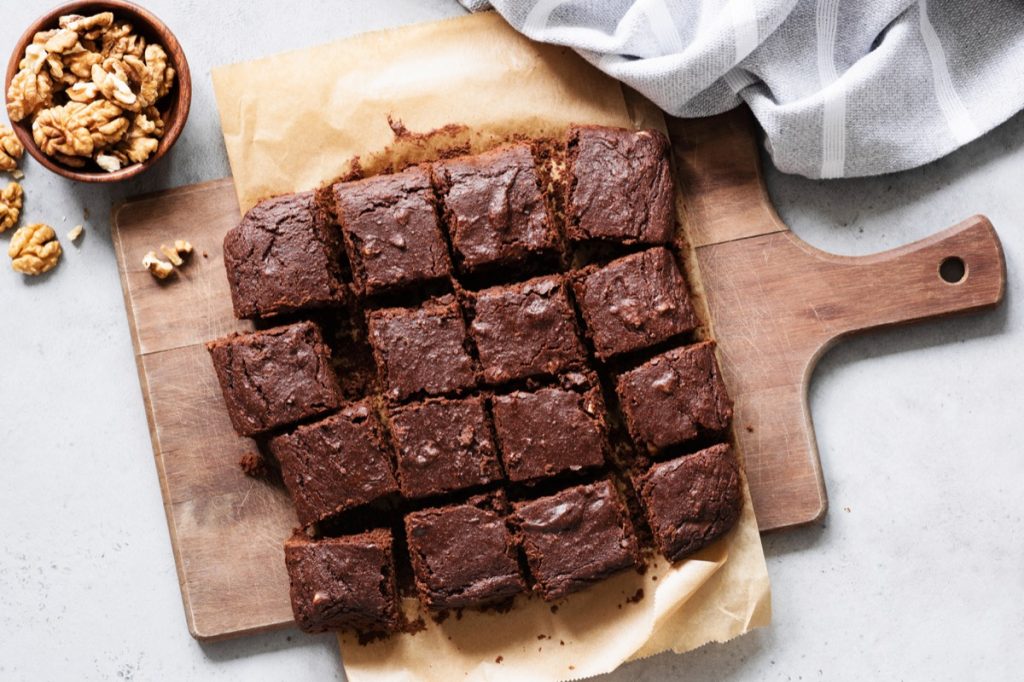 brownies on a tray, harmless april fool's prank