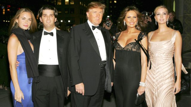 Vanessa Haydon, Donald Trump Jr, Donald Trump, Melania Trump, Ivanka Trump at The Fashion Group International's Night of Stars, Cipriani Restaurant 42nd Street, New York, October 27, 2005