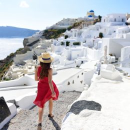 solo female traveler in santorini, quotes about travel