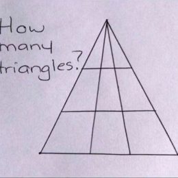 viral photo asks how many triangles are in one photo
