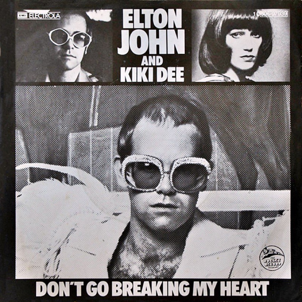 Elton John and Kiki Dee "Don't Go Breaking My Heart" single cover