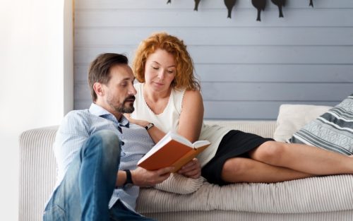 Man Reading Poems to Woman