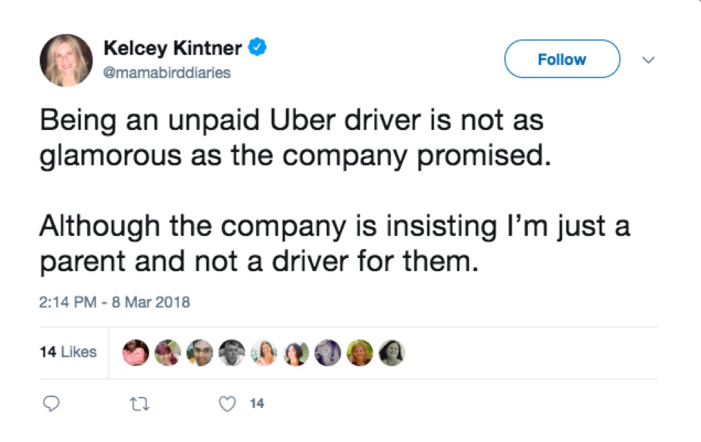 Uber driver funny mom tweets