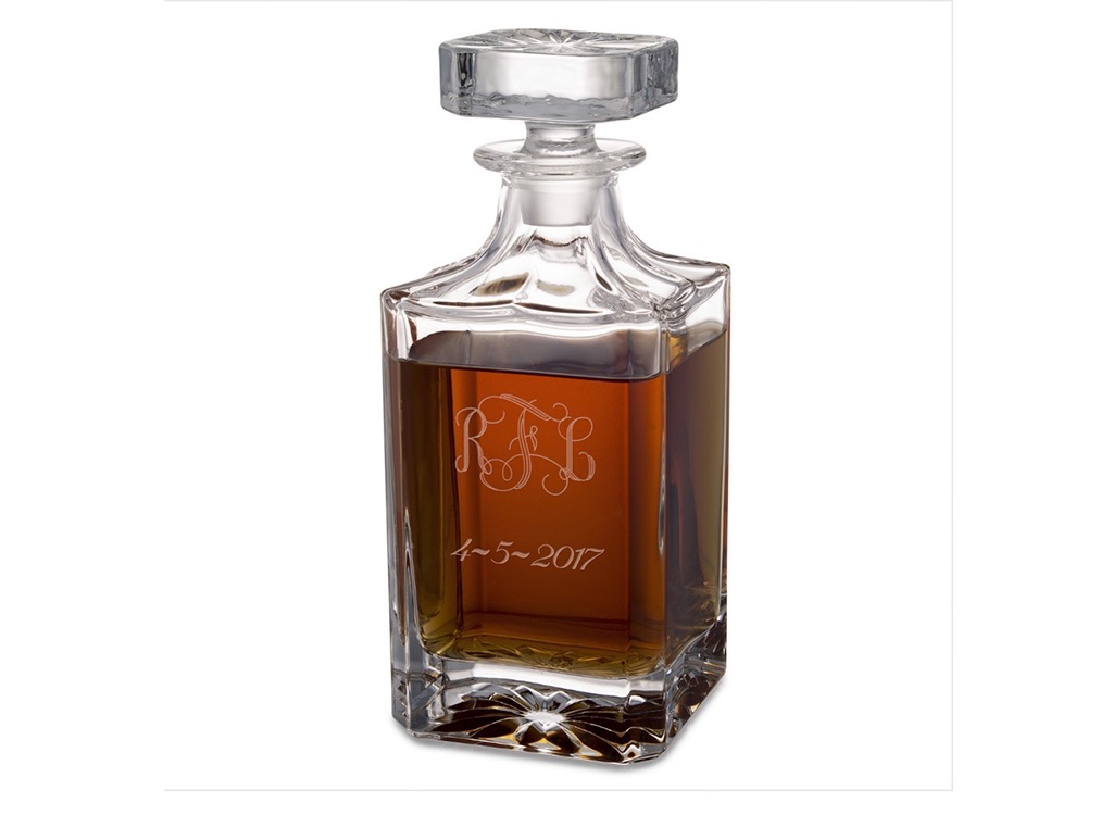 Monogrammed decanter best mother's day gifts