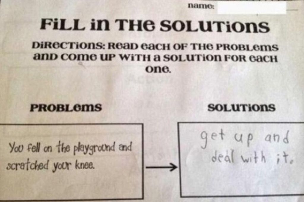 funny kid school assignments