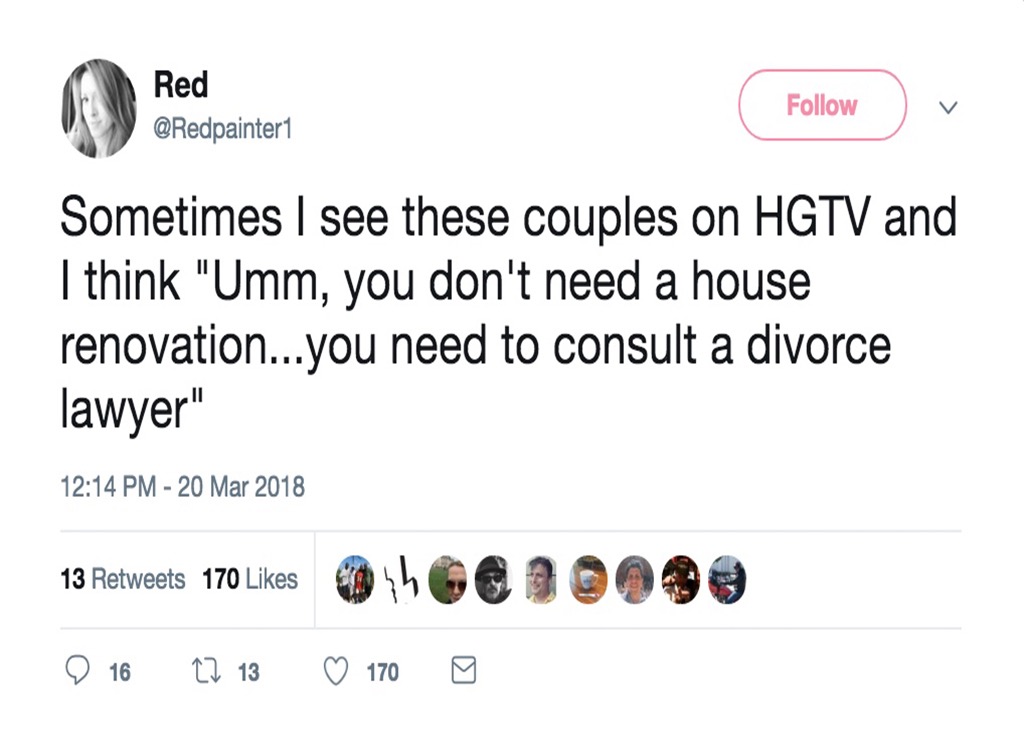HGTV divorce funniest home design show jokes