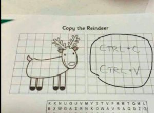 How to copy a reindeer funny kid's assignments