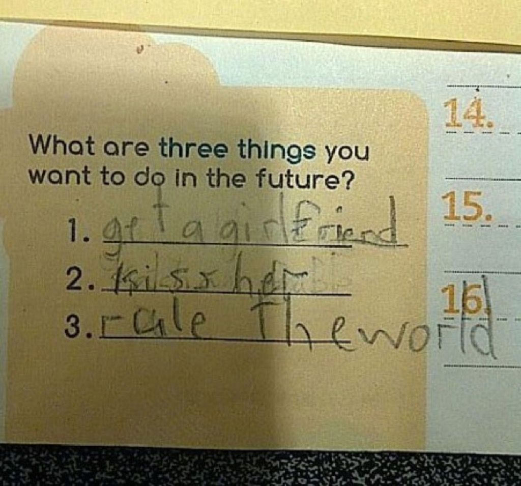 funny kid school assignments