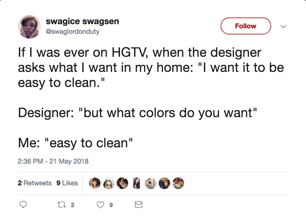 Cleaning funniest home design show jokes