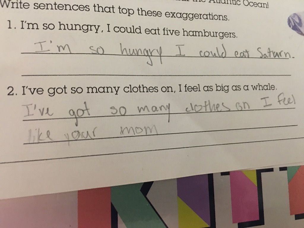 funny kid school assignments